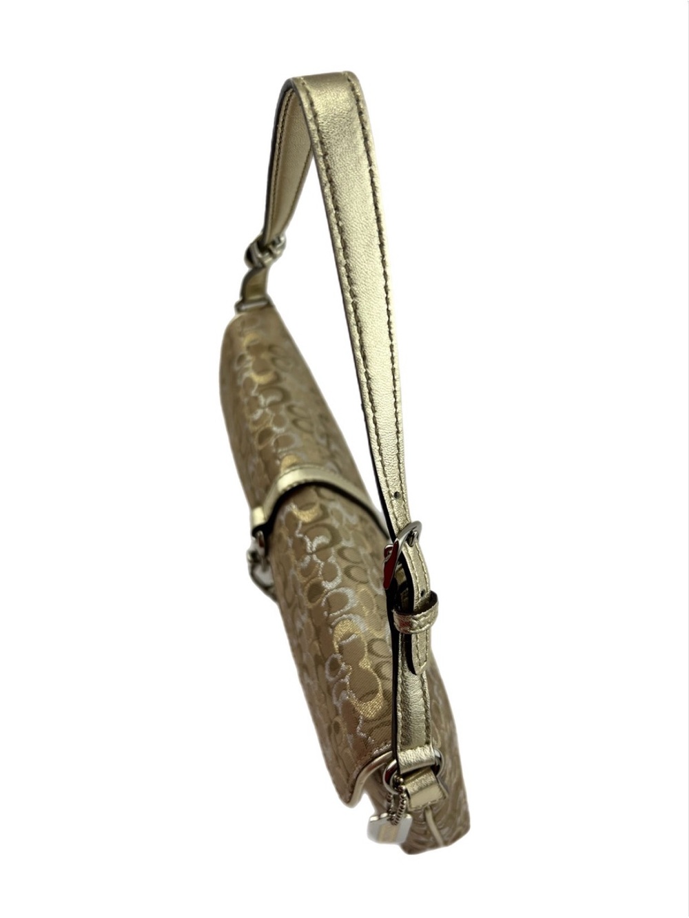 Y2K COACH Hampton Gold Signature Canvas/Leather Handbag -Style 8946 Vintage - Picture 12 of 16